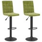 vidaXL Sgabelli da Bar 2 pz Verde Chiaro in Velluto vidaXL Sgabelli da Bar 2 pz Verde Chiaro in Velluto