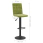 vidaXL Sgabelli da Bar 2 pz Verde Chiaro in Velluto vidaXL Sgabelli da Bar 2 pz Verde Chiaro in Velluto