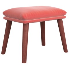 vidaXL Poggiapiedi Rosa 45x29,5x35 cm in Velluto
