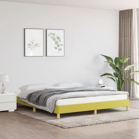 vidaXL Giroletto senza Materasso Verde 180x200 cm in Tessuto