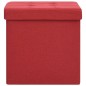 vidaXL Sgabelli con Contenitore Pieghevoli 2 pz Rosso Vino Simil Lino vidaXL Sgabelli con Contenitore Pieghevoli 2 pz Rosso Vino Simil Lino
