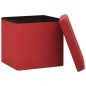 vidaXL Sgabelli con Contenitore Pieghevoli 2 pz Rosso Vino Simil Lino vidaXL Sgabelli con Contenitore Pieghevoli 2 pz Rosso Vino Simil Lino