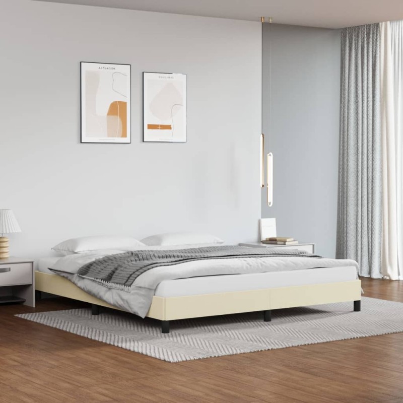 vidaXL Giroletto Crema 160x200 cm in Similpelle