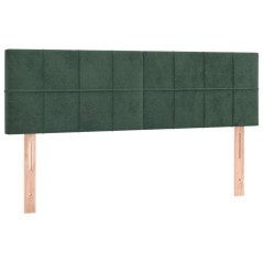 vidaXL Testiere 2 pz Verde Scuro 72x5x78/88 cm in Velluto