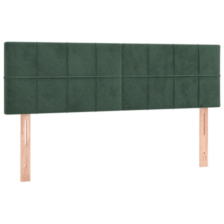 vidaXL Testiere 2 pz Verde Scuro 72x5x78/88 cm in Velluto
