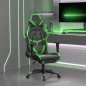 vidaXL Sedia da Gaming Massaggio Poggiapiedi Nero e Verde Similpelle vidaXL Sedia da Gaming Massaggio Poggiapiedi Nero e Verde Similpelle
