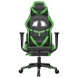 vidaXL Sedia da Gaming Massaggio Poggiapiedi Nero e Verde Similpelle vidaXL Sedia da Gaming Massaggio Poggiapiedi Nero e Verde Similpelle