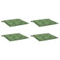 vidaXL Cuscini per Sedia 4 pz Motivo a Foglie 40x40x3 cm Tessuto