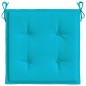 vidaXL Cuscini per Sedia 4 pz Turchese 40x40x3 cm in Tessuto