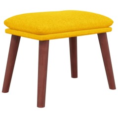 vidaXL Poggiapiedi Giallo Senape 45x29,5x35 cm in Tessuto