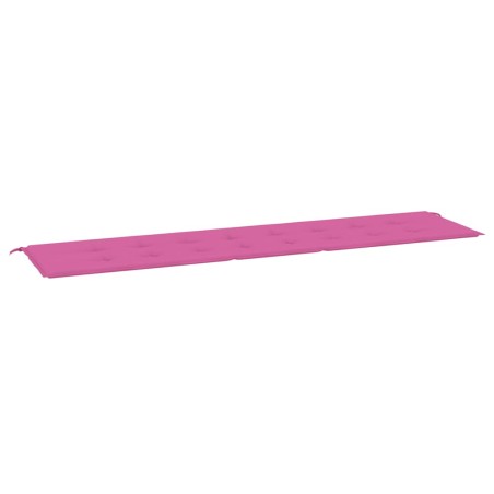 vidaXL Cuscino per Panca da Giardino Rosa 200x50x3 cm in Tessuto
