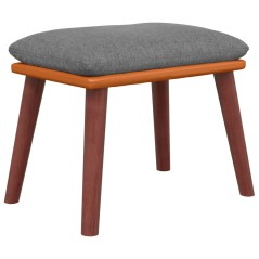 vidaXL Sgabello Grigio Chiaro 45x29,5x35cm in Tessuto e Similpelle