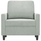 vidaXL Poltrona Grigio Chiaro 60 cm Velluto vidaXL Poltrona Grigio Chiaro 60 cm Velluto