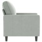 vidaXL Poltrona Grigio Chiaro 60 cm Velluto vidaXL Poltrona Grigio Chiaro 60 cm Velluto