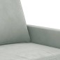 vidaXL Poltrona Grigio Chiaro 60 cm Velluto vidaXL Poltrona Grigio Chiaro 60 cm Velluto