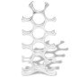 vidaXL Portabottiglie da Tavola in Alluminio per 15 Bottiglie Argento vidaXL Portabottiglie da Tavola in Alluminio per 15 Bottiglie Argento