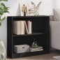 vidaXL Libreria Nera 80x24x75 cm in Legno Multistrato