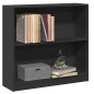 vidaXL Libreria Nera 80x24x75 cm in Legno Multistrato