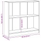 vidaXL Libreria Nera 80x24x75 cm in Legno Multistrato