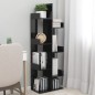 vidaXL Libreria Nera 48x25,5x140 cm in Legno Multistrato vidaXL Libreria Nera 48x25,5x140 cm in Legno Multistrato