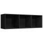 vidaXL Libreria/Mobile TV Nero 36x30x114 cm in Legno Multistrato vidaXL Libreria/Mobile TV Nero 36x30x114 cm in Legno Multistrato