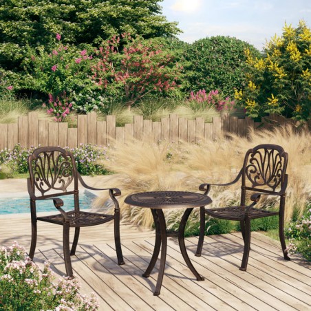 vidaXL Set da Bistrot 3 pz in Alluminio Pressofuso Bronzo