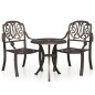 vidaXL Set da Bistrot 3 pz in Alluminio Pressofuso Bronzo