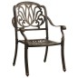 vidaXL Set da Bistrot 3 pz in Alluminio Pressofuso Bronzo
