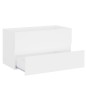 vidaXL Set Mobili da Bagno Bianco in Truciolato vidaXL Set Mobili da Bagno Bianco in Truciolato