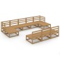 vidaXL Set Divani da Giardino 10 pz in Legno Massello di Pino vidaXL Set Divani da Giardino 10 pz in Legno Massello di Pino