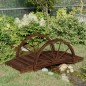 vidaXL Ponte Giardino con Mezza Ruota 99x50x38 cm Legno Massello Abete vidaXL Ponte Giardino con Mezza Ruota 99x50x38 cm Legno Massello Abete