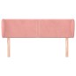 vidaXL Testiera ad Orecchio Rosa 147x23x78/88 cm in Velluto vidaXL Testiera ad Orecchio Rosa 147x23x78/88 cm in Velluto