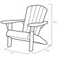 Keter Sedia Adirondack Troy Grafite Keter Sedia Adirondack Troy Grafite