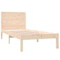 vidaXL Giroletto in Legno Massello 75x190 cm Small Single vidaXL Giroletto in Legno Massello 75x190 cm Small Single