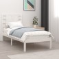 vidaXL Giroletto Bianco in Legno Massello 75x190 cm Small Single vidaXL Giroletto Bianco in Legno Massello 75x190 cm Small Single