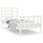 vidaXL Giroletto Bianco in Legno Massello 75x190 cm Small Single vidaXL Giroletto Bianco in Legno Massello 75x190 cm Small Single