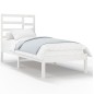 vidaXL Giroletto Bianco in Legno Massello 75x190 cm Small Single vidaXL Giroletto Bianco in Legno Massello 75x190 cm Small Single