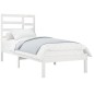 vidaXL Giroletto Bianco in Legno Massello 75x190 cm Small Single vidaXL Giroletto Bianco in Legno Massello 75x190 cm Small Single