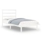 vidaXL Giroletto Bianco in Legno Massello 75x190 cm Small Single