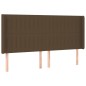 vidaXL Testiera a LED Marrone Scuro 163x16x118/128 cm in Tessuto vidaXL Testiera a LED Marrone Scuro 163x16x118/128 cm in Tessuto
