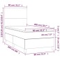 vidaXL Letto a Molle Materasso e LED Marrone Scuro 80x200cm in Tessuto vidaXL Letto a Molle Materasso e LED Marrone Scuro 80x200cm in Tessuto