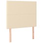 vidaXL Letto a Molle con Materasso e LED Crema 80x200 cm in Tessuto