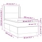 vidaXL Letto a Molle con Materasso e LED Tortora 80x200 cm in Tessuto vidaXL Letto a Molle con Materasso e LED Tortora 80x200 cm in Tessuto