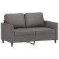 vidaXL Set di Divani 3 pz con Cuscini Grigio in Similpelle vidaXL Set di Divani 3 pz con Cuscini Grigio in Similpelle