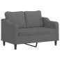 vidaXL Set di Divani 3 pz con Cuscini Grigio Scuro in Tessuto vidaXL Set di Divani 3 pz con Cuscini Grigio Scuro in Tessuto