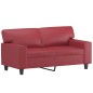 vidaXL Set di Divani 3 pz con Cuscini Rosso Vino in Similpelle vidaXL Set di Divani 3 pz con Cuscini Rosso Vino in Similpelle