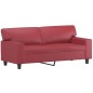 vidaXL Set di Divani 3 pz con Cuscini Rosso Vino in Similpelle vidaXL Set di Divani 3 pz con Cuscini Rosso Vino in Similpelle