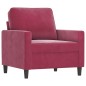 vidaXL Set di Divani 3 pz con Cuscini Rosso Vino in Velluto vidaXL Set di Divani 3 pz con Cuscini Rosso Vino in Velluto