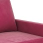 vidaXL Set di Divani 3 pz con Cuscini Rosso Vino in Velluto vidaXL Set di Divani 3 pz con Cuscini Rosso Vino in Velluto