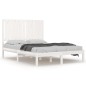 vidaXL Giroletto Bianco in Legno Massello 120x190 cm Small Double vidaXL Giroletto Bianco in Legno Massello 120x190 cm Small Double